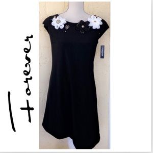 WOMENS Black Floral Dress